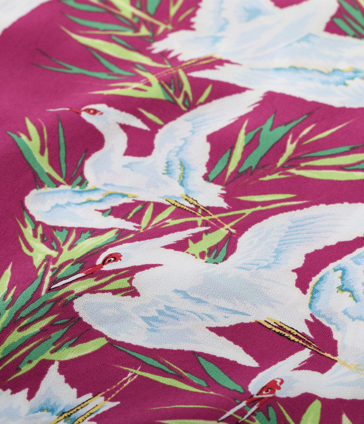 SUN SURF RAYON HAWAIIAN SHIRT “WHITE EGRET”