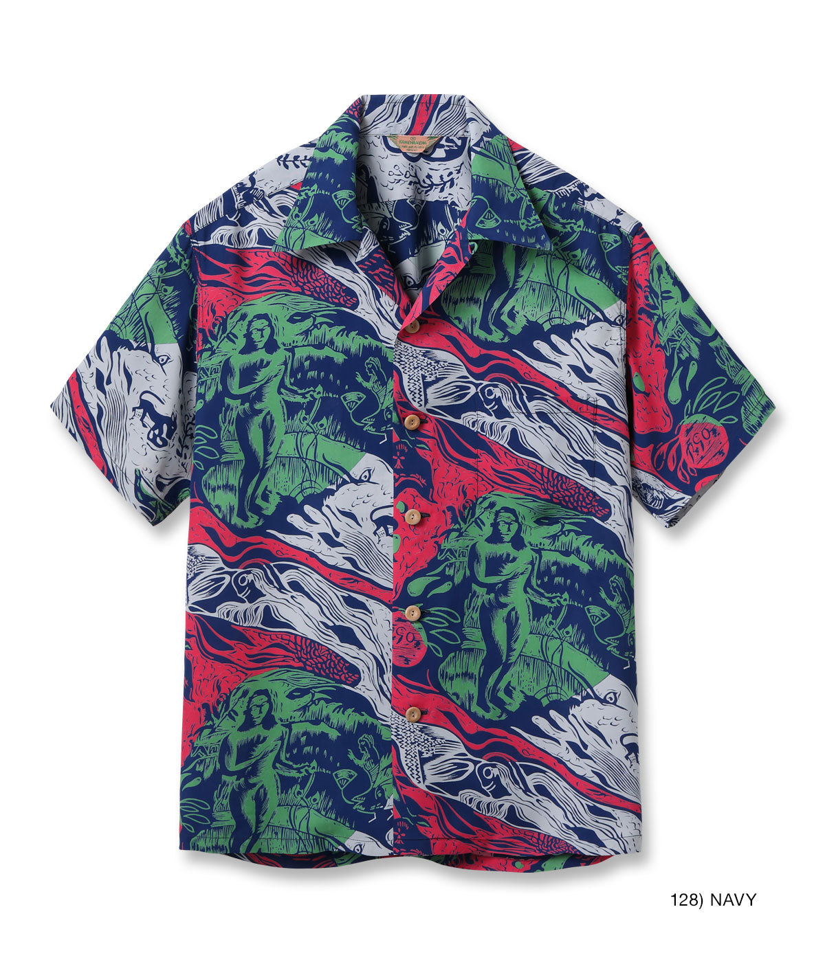 SUN SURF RAYON HAWAIIAN SHIRT SPECIAL EDITION “GAUGUIN WOODCUT MYSTIC”