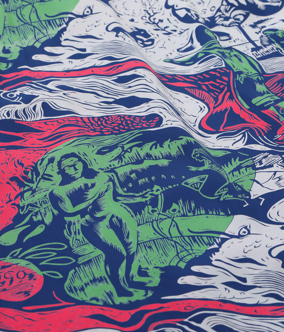 SUN SURF RAYON HAWAIIAN SHIRT SPECIAL EDITION “GAUGUIN WOODCUT MYSTIC”