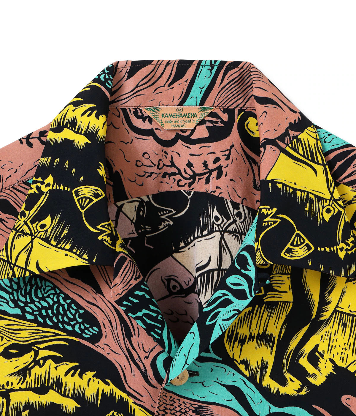SUN SURF RAYON HAWAIIAN SHIRT SPECIAL EDITION “GAUGUIN WOODCUT MYSTIC”