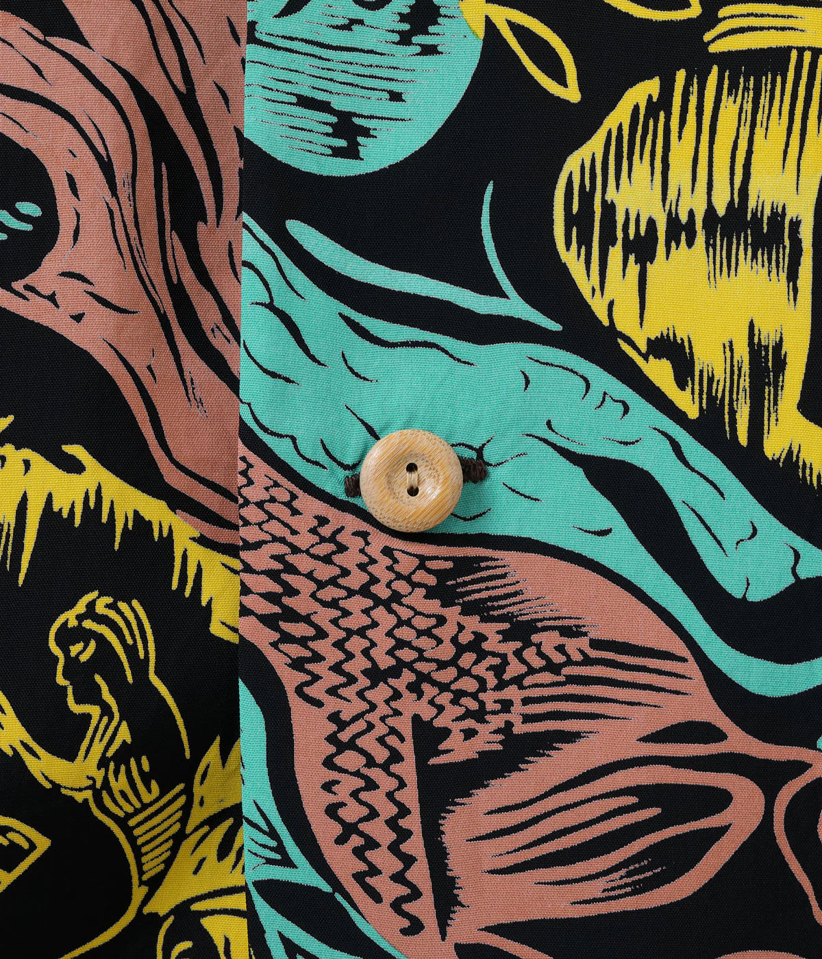 SUN SURF RAYON HAWAIIAN SHIRT SPECIAL EDITION “GAUGUIN WOODCUT MYSTIC”