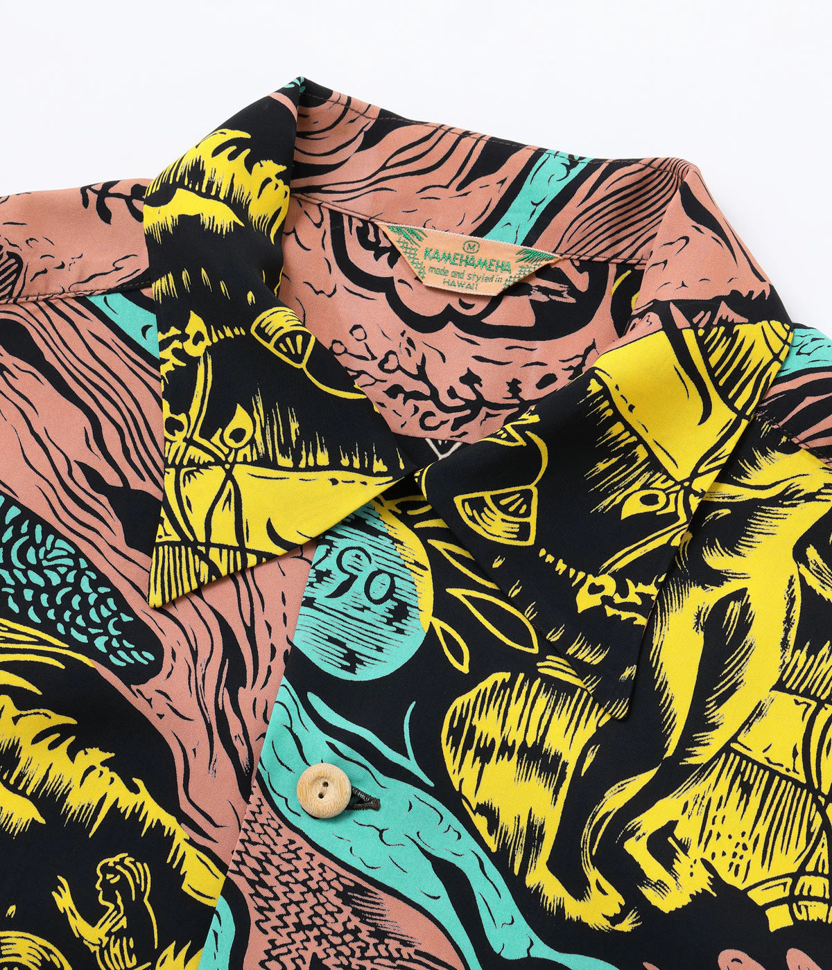 SUN SURF RAYON HAWAIIAN SHIRT SPECIAL EDITION “GAUGUIN WOODCUT MYSTIC”