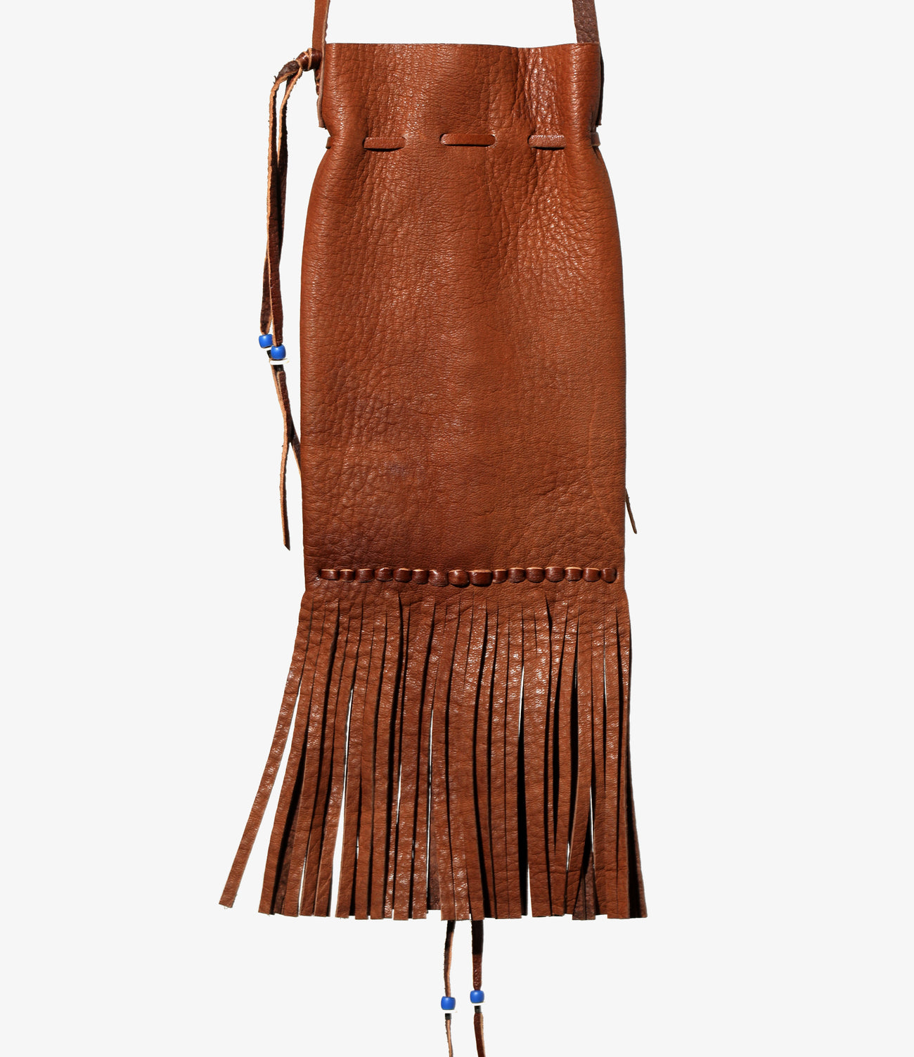 Needles FRINGED NECK POUCH - DEERSKIN