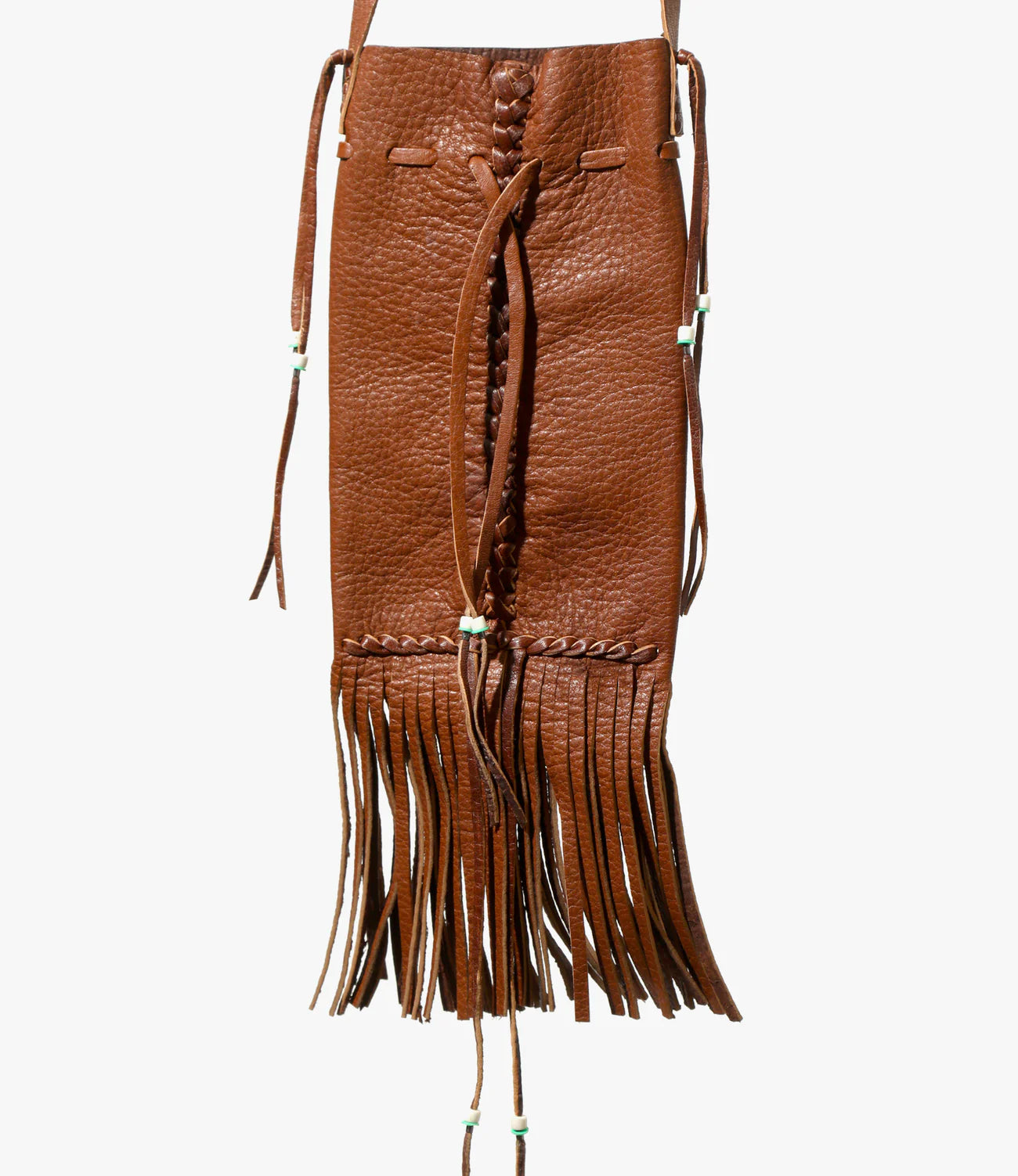 Needles FRINGED NECK POUCH - DEERSKIN