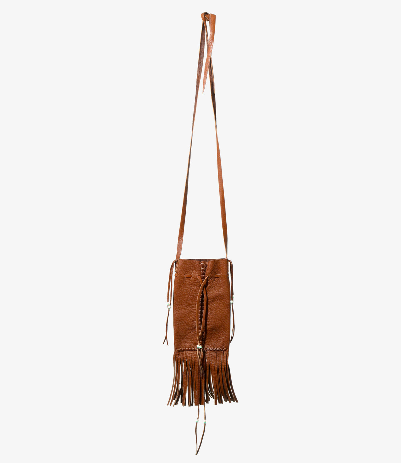 Needles FRINGED NECK POUCH - DEERSKIN