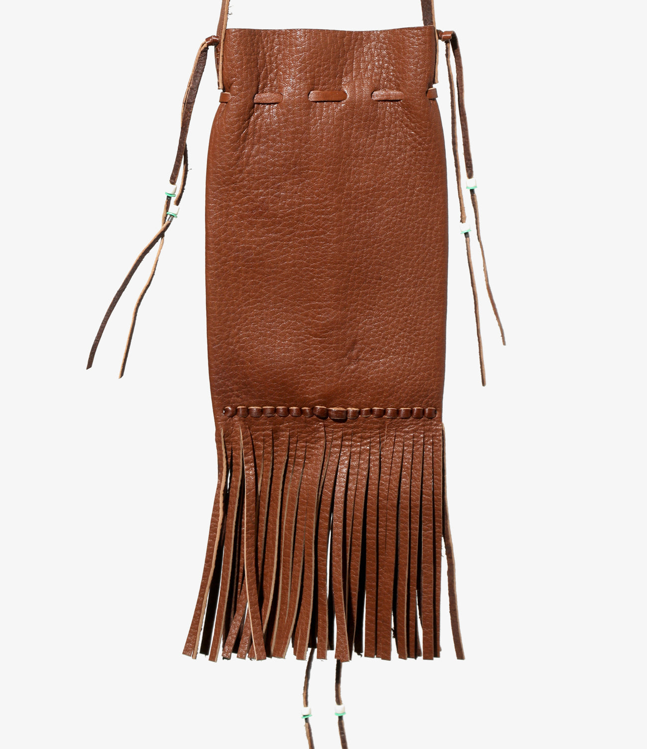 Needles FRINGED NECK POUCH - DEERSKIN