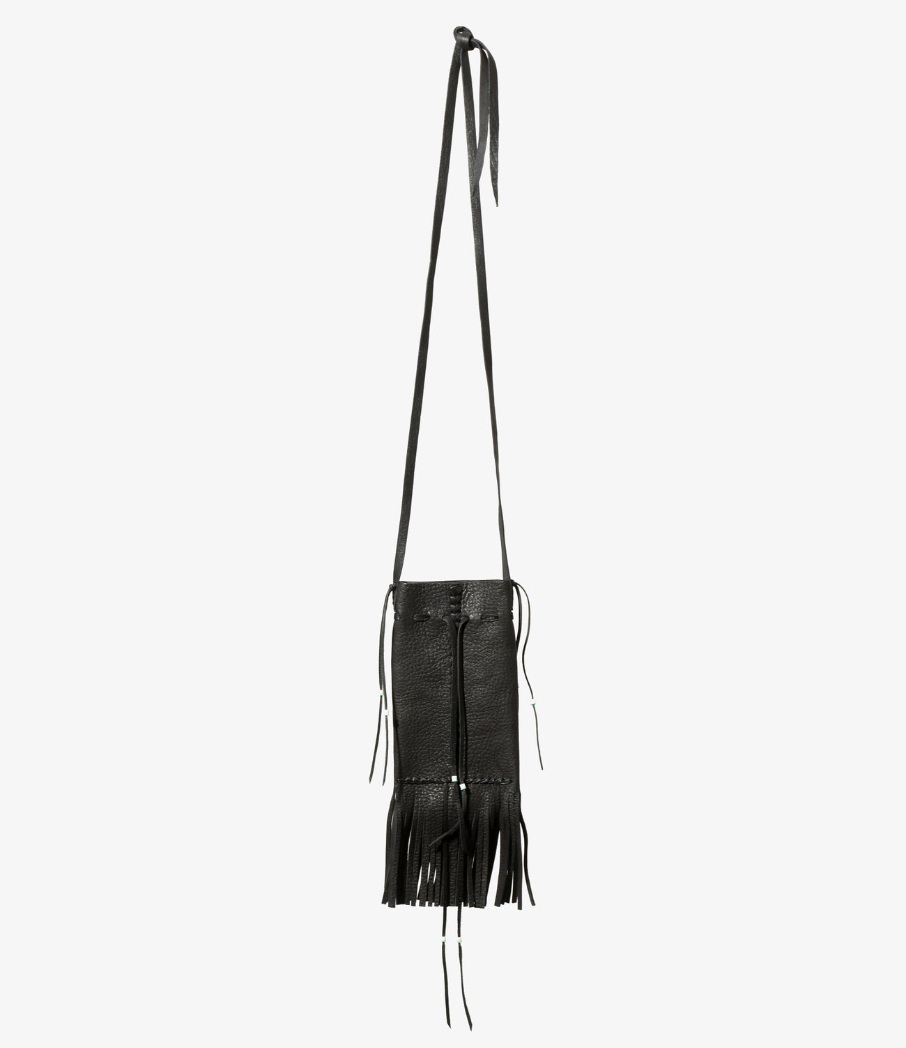 Needles FRINGED NECK POUCH - DEERSKIN