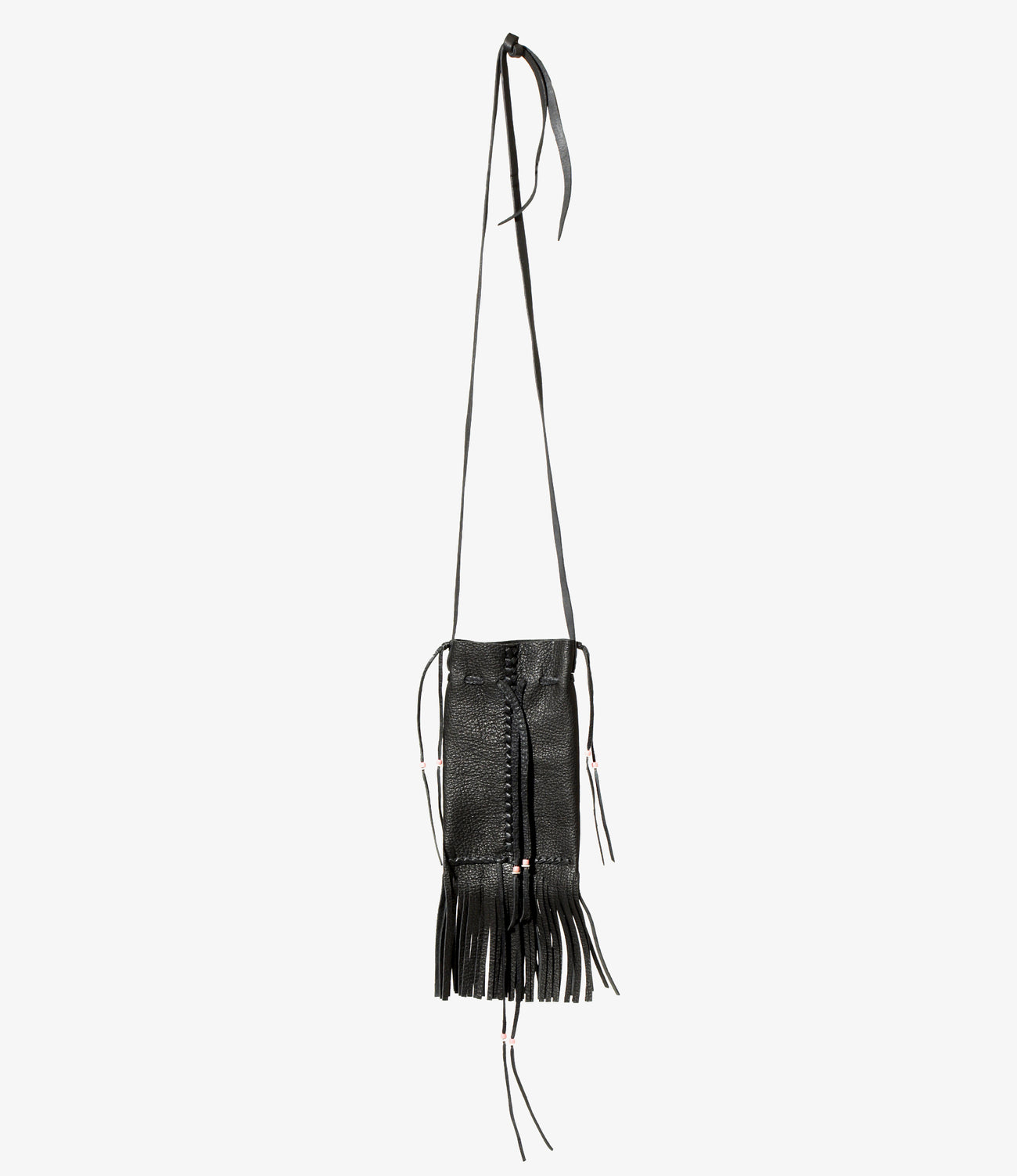 Needles FRINGED NECK POUCH - DEERSKIN