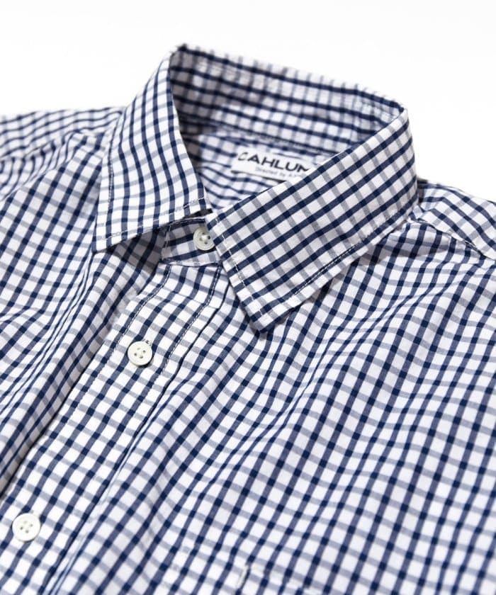 CAHLUMN Magazine Pocket Broad Shirt (Gingham)