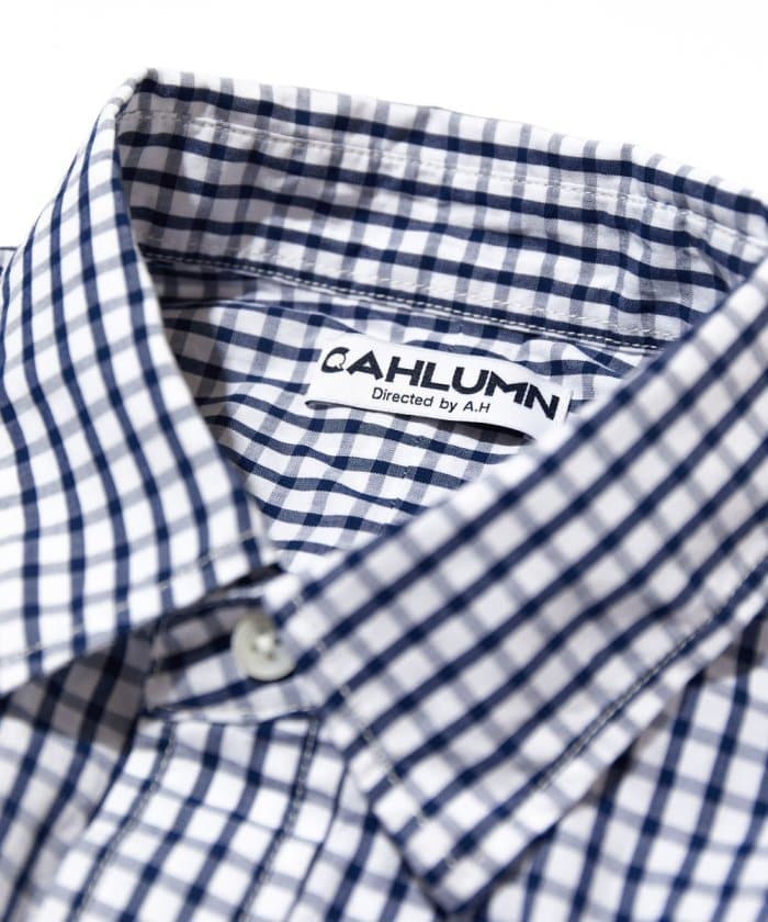 CAHLUMN Magazine Pocket Broad Shirt (Gingham)