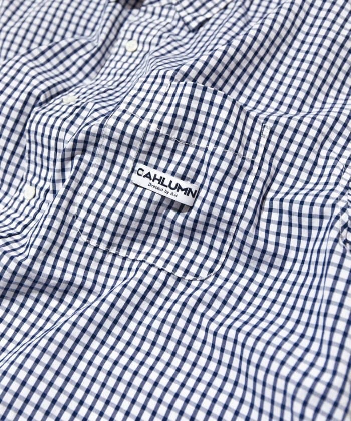 CAHLUMN Magazine Pocket Broad Shirt (Gingham)