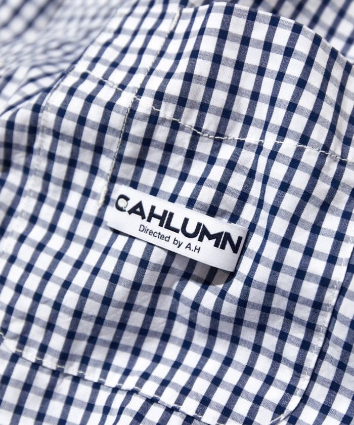 CAHLUMN Magazine Pocket Broad Shirt (Gingham)