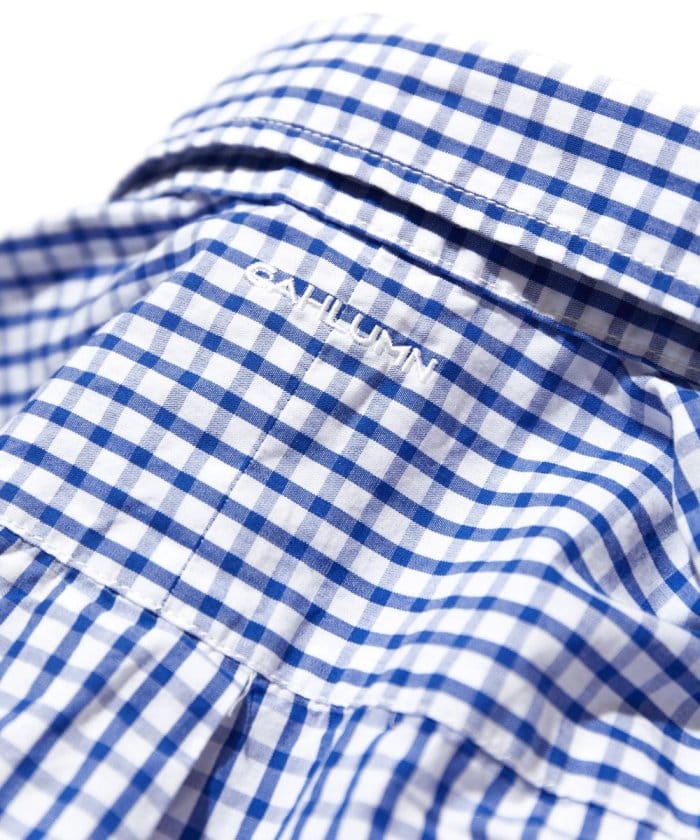 CAHLUMN Magazine Pocket Broad Shirt (Gingham)