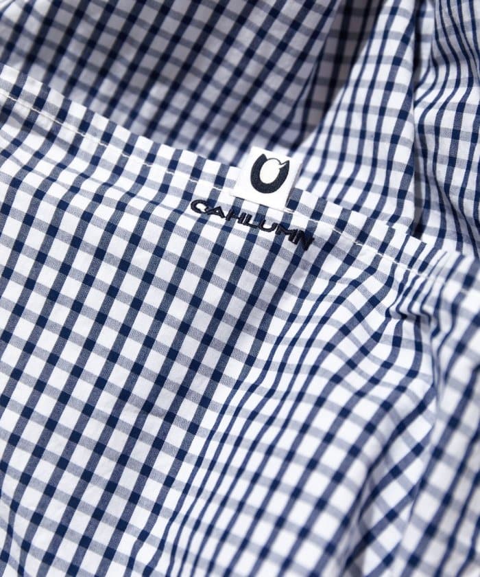 CAHLUMN Magazine Pocket Broad Shirt (Gingham)