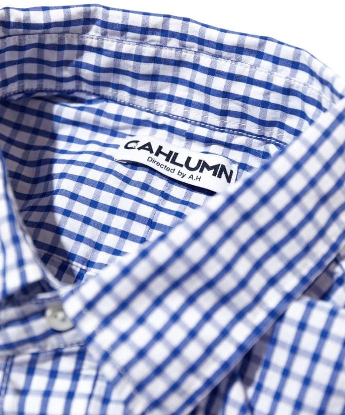 CAHLUMN Magazine Pocket Broad Shirt (Gingham)