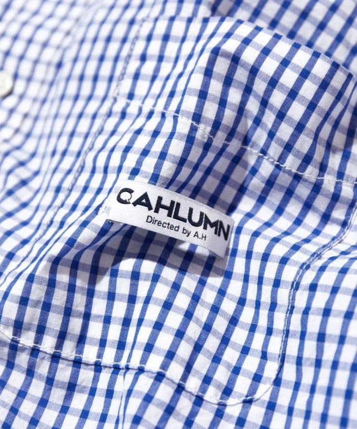 CAHLUMN Magazine Pocket Broad Shirt (Gingham)