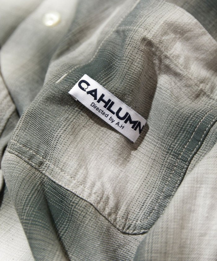 CAHLUMN Magazine Pocket Open Collar Shirt (Ombre)