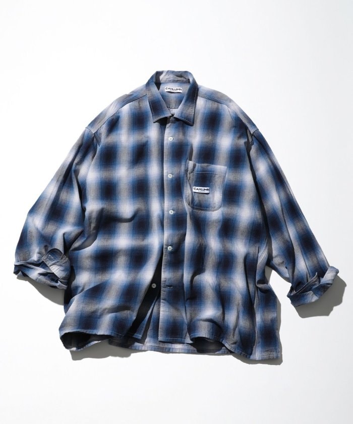 CAHLUMN Open Collar Shirt サイズL-