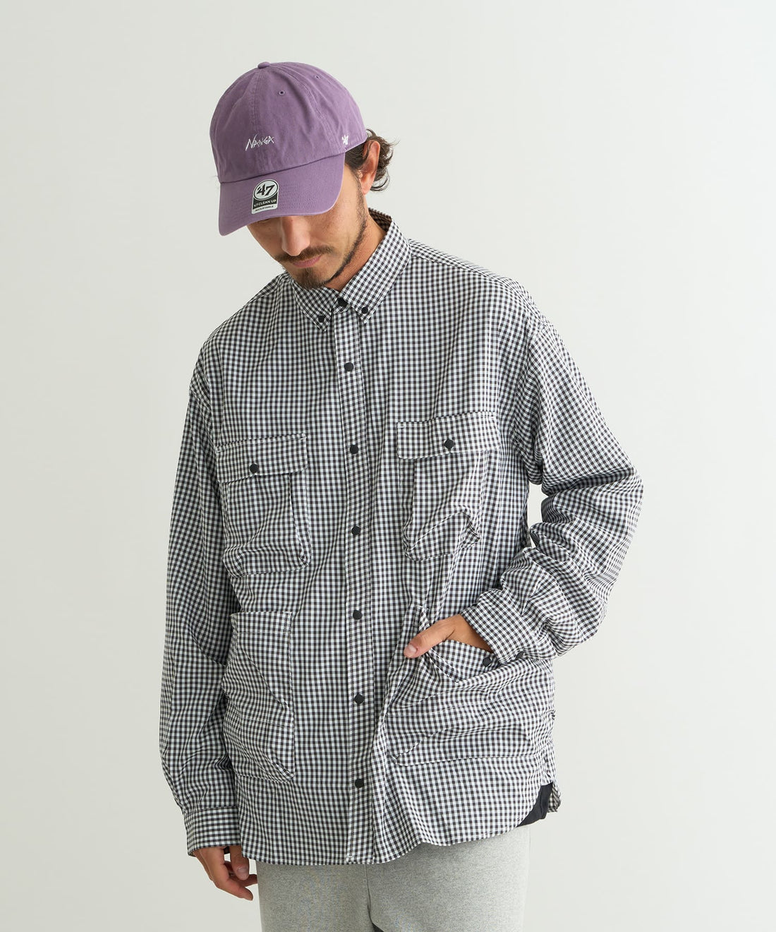 NANGA GINGHAM CHECK CAMP SHIRT