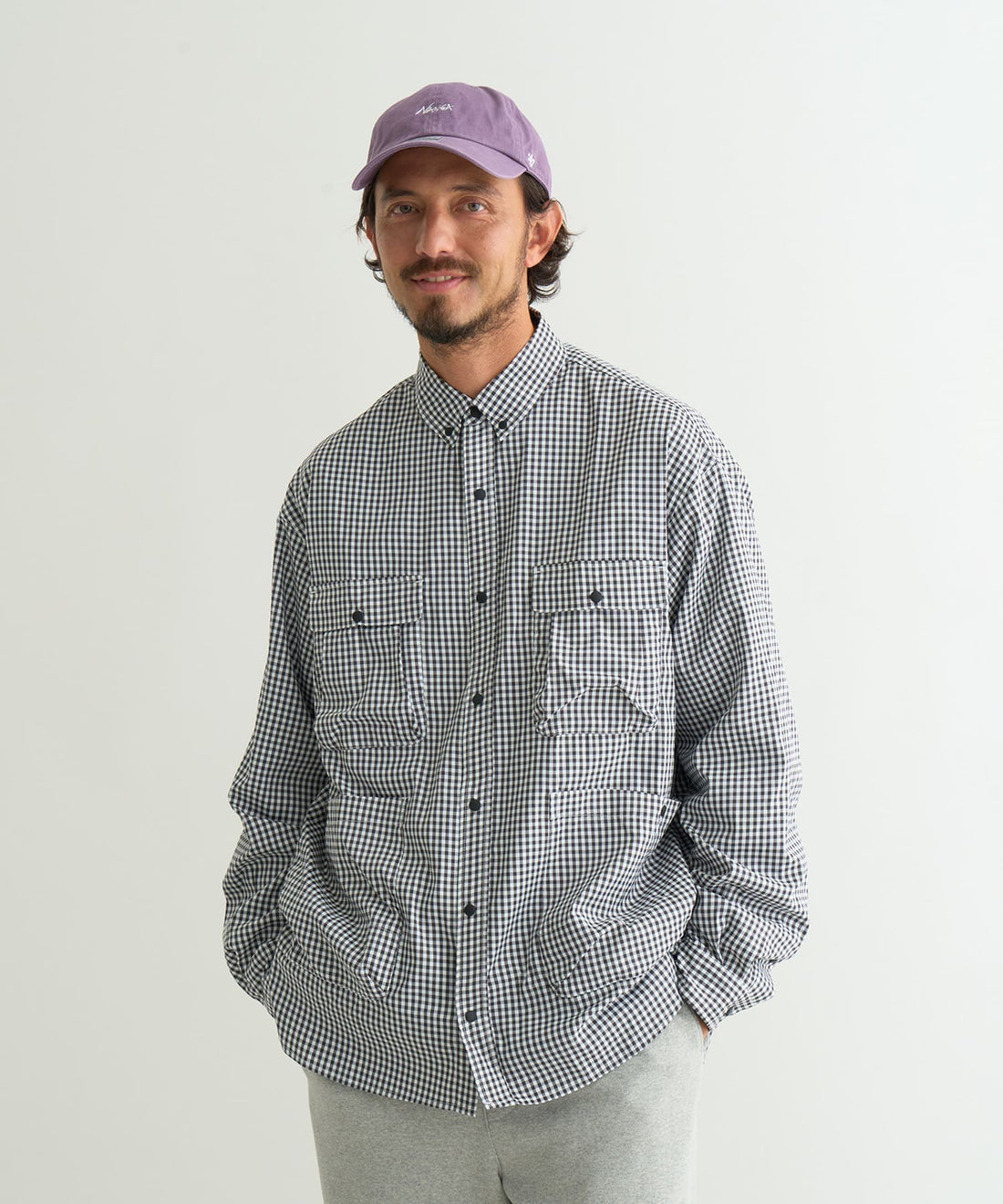 NANGA GINGHAM CHECK CAMP SHIRT