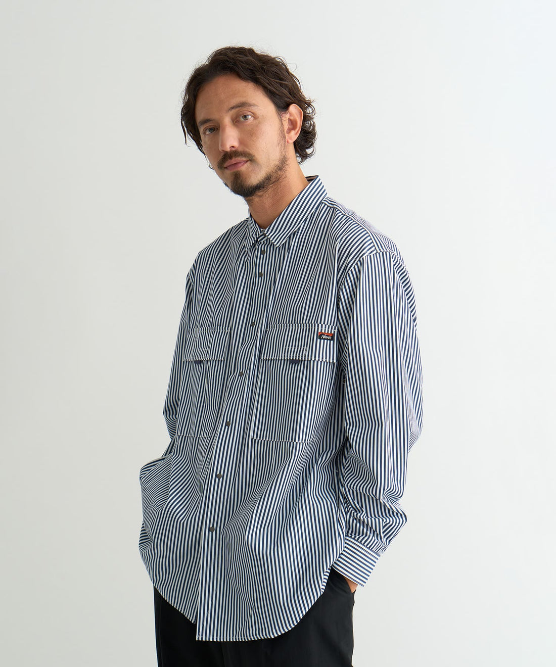 NANGA STRIPE W POCKET BOX SHIRT