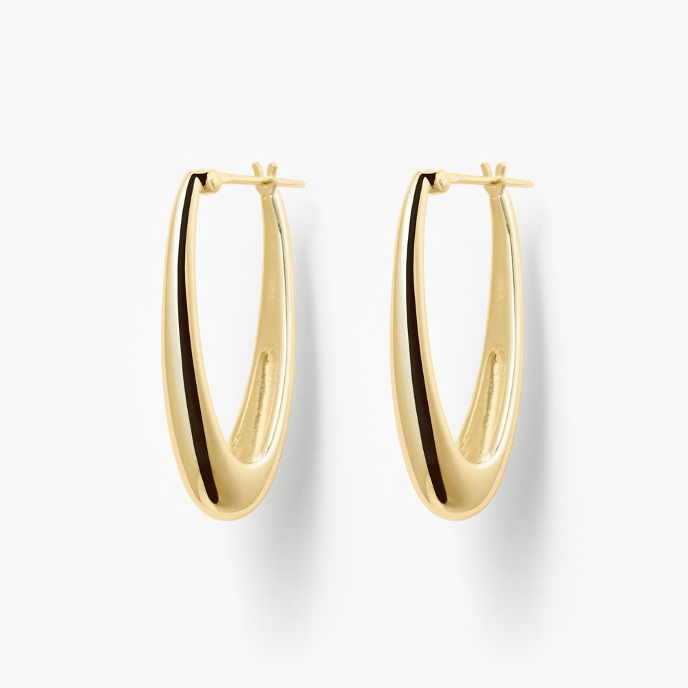 MARIHA Mystic Orbs Hoop Earrings Oval (gold color)