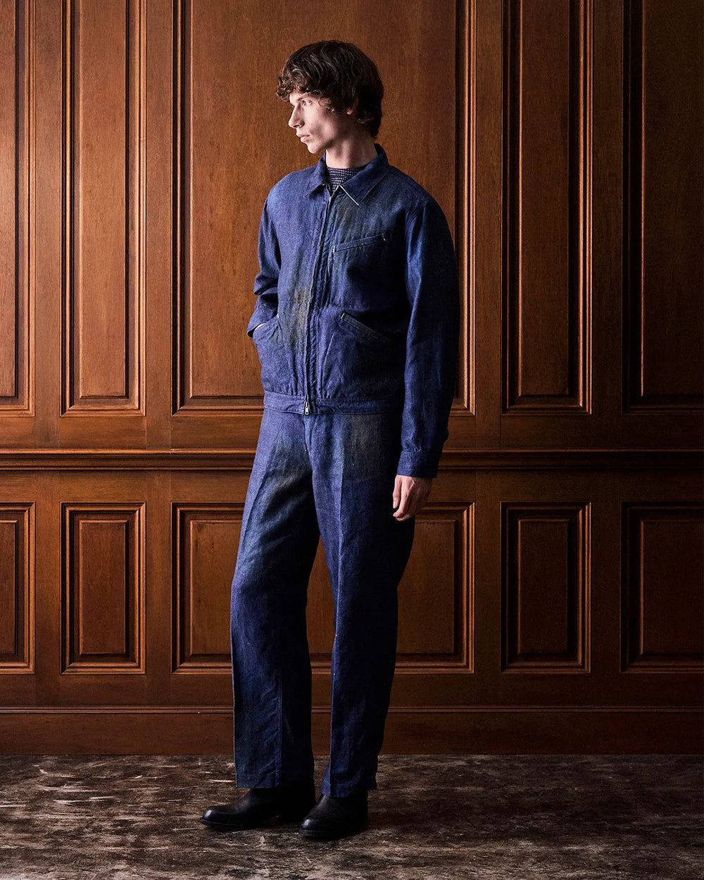 NICENESS N.MORLEY Printed Canvas Frisco Trousers