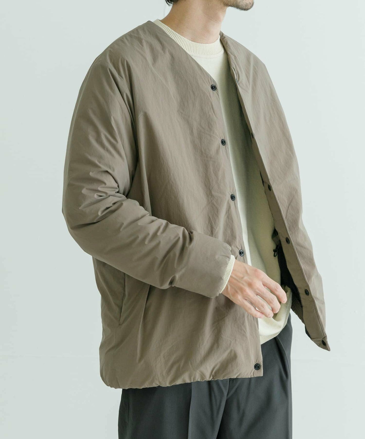 NANGA × URBAN RESEARCH AURORA No Collar Down Blouson