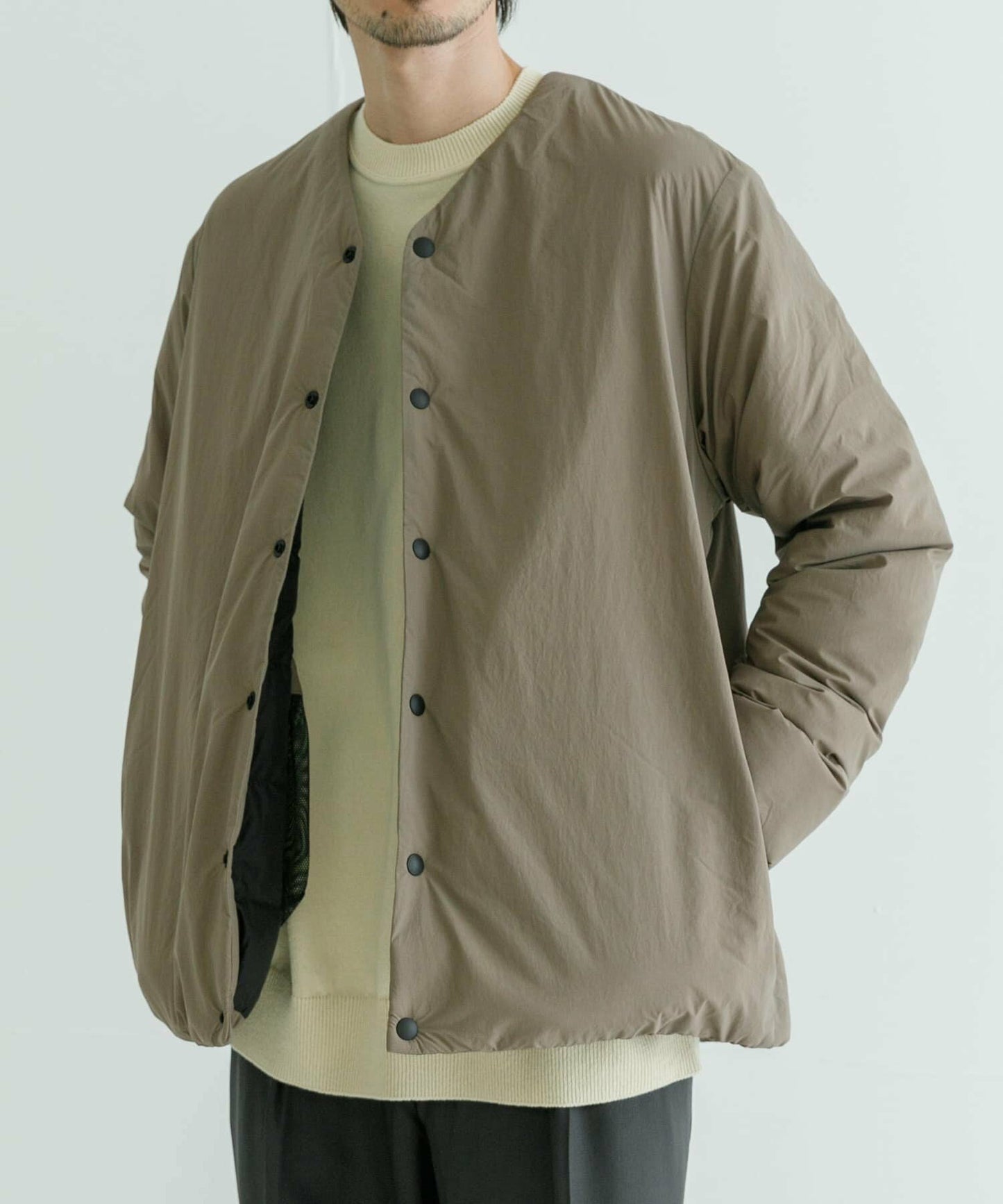 NANGA × URBAN RESEARCH AURORA No Collar Down Blouson