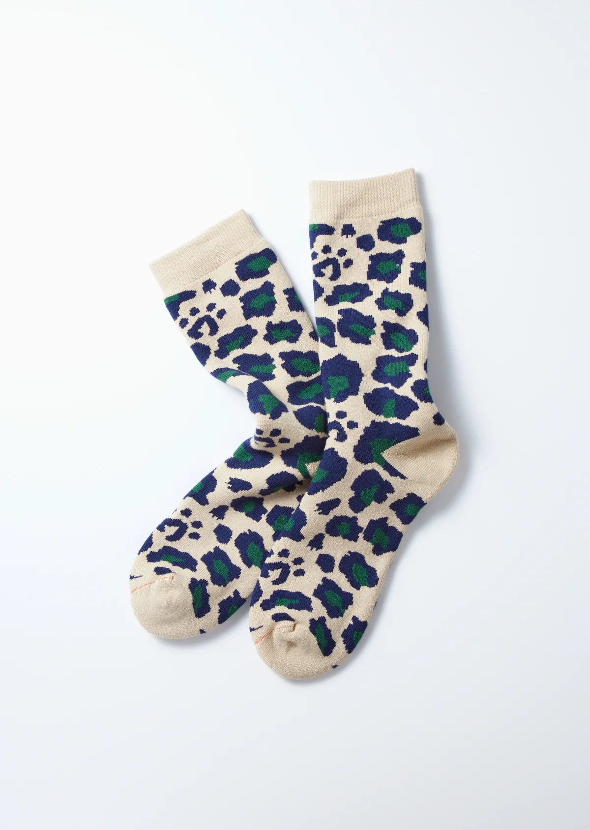 RoToTo PILE LEOPARD CREW SOCKS