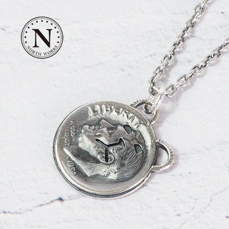 NORTH WORKS Bear Face Coin Necklace N-634