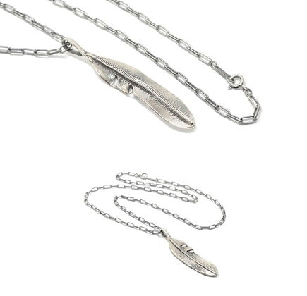 NORTH WORKS Silver Feather Necklace N-530