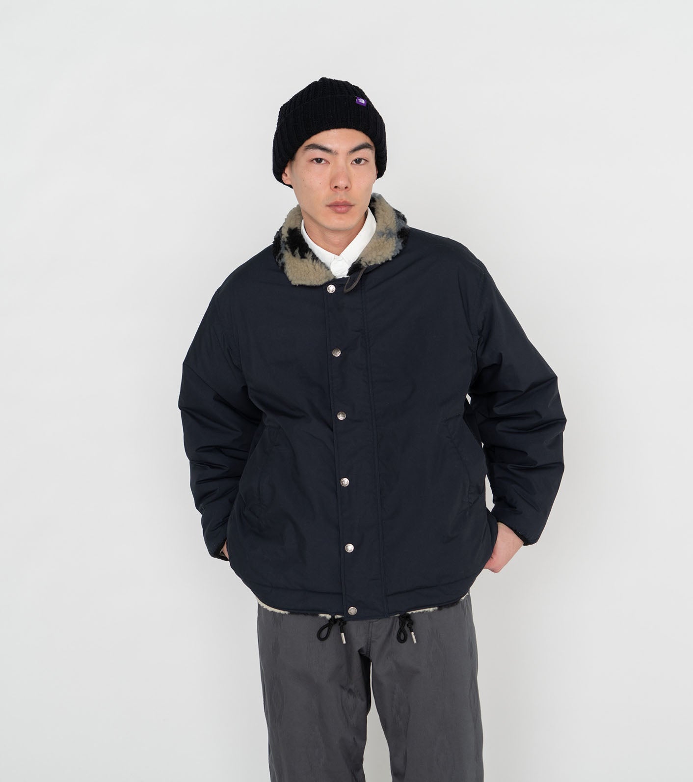 THE NORTH FACE PURPLE LABEL NP Wool Boa Field Reversible Jacket