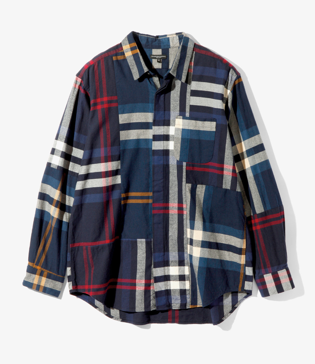 Engineered Garments COMBO S/C SHIRT - BIG PLAID FLANNEL