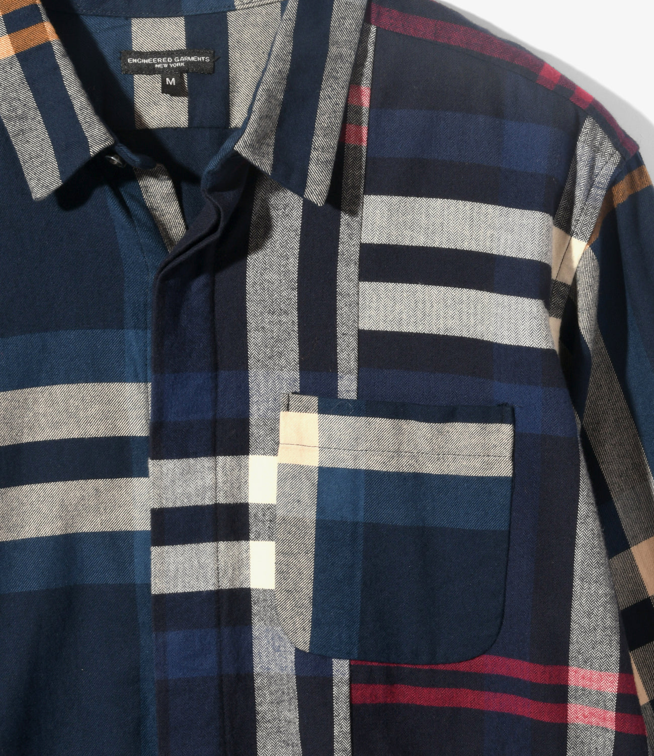 Engineered Garments COMBO S/C SHIRT - BIG PLAID FLANNEL