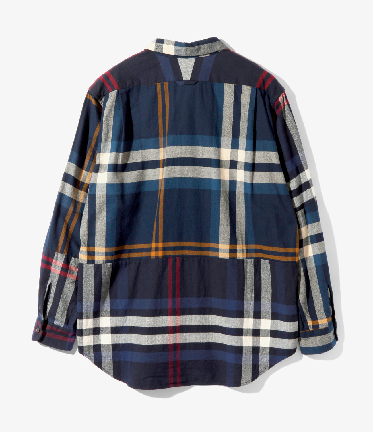 Engineered Garments COMBO S/C SHIRT - BIG PLAID FLANNEL