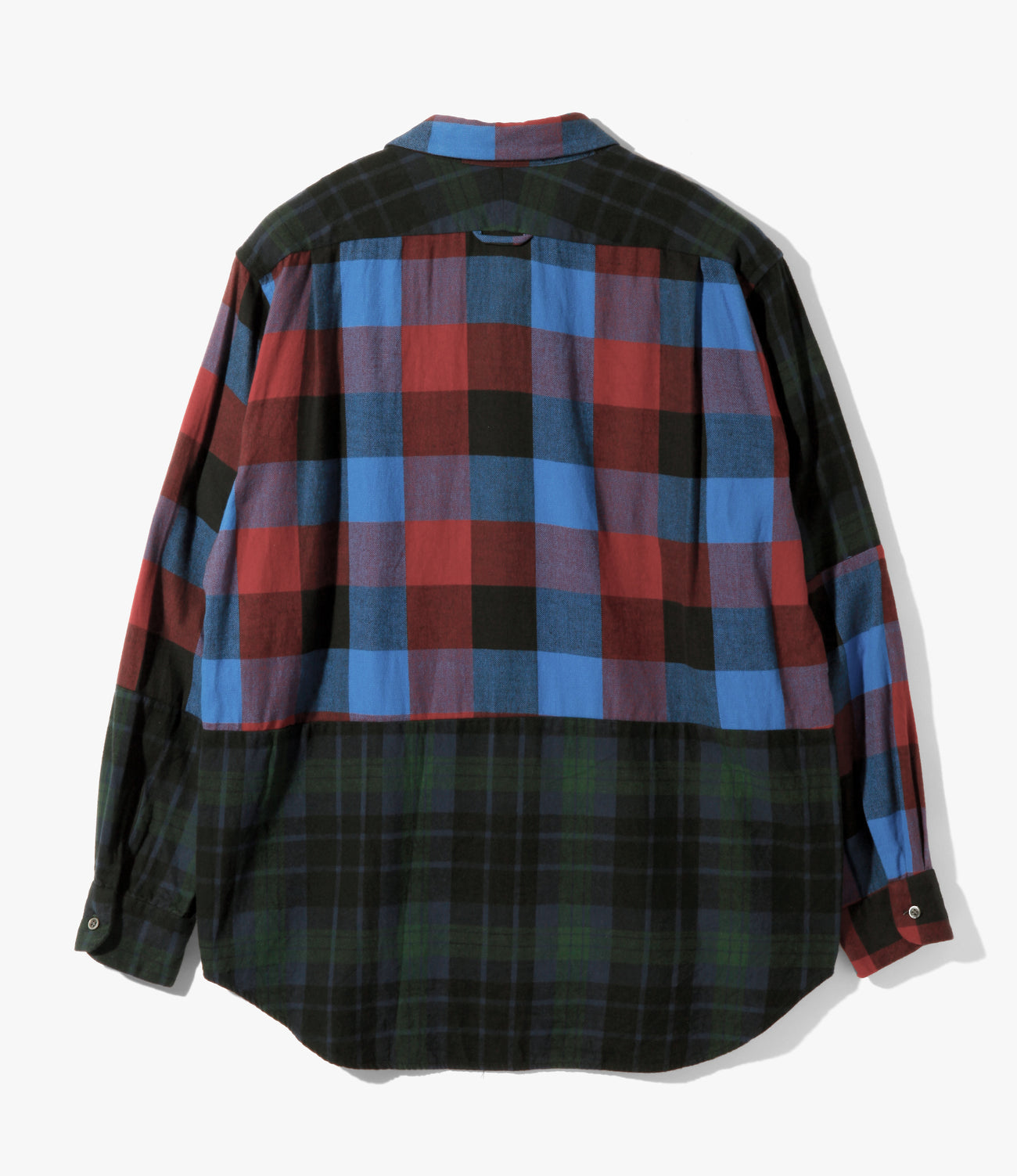 Engineered Garments COMBO S/C SHIRT - COTTON BLOCK CHECK