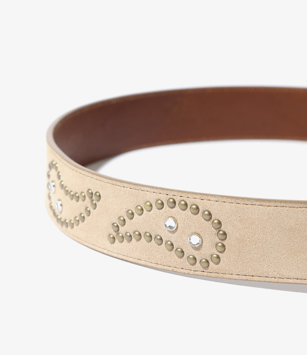 Needles Paisley Studs Belt - Suede Lthr.