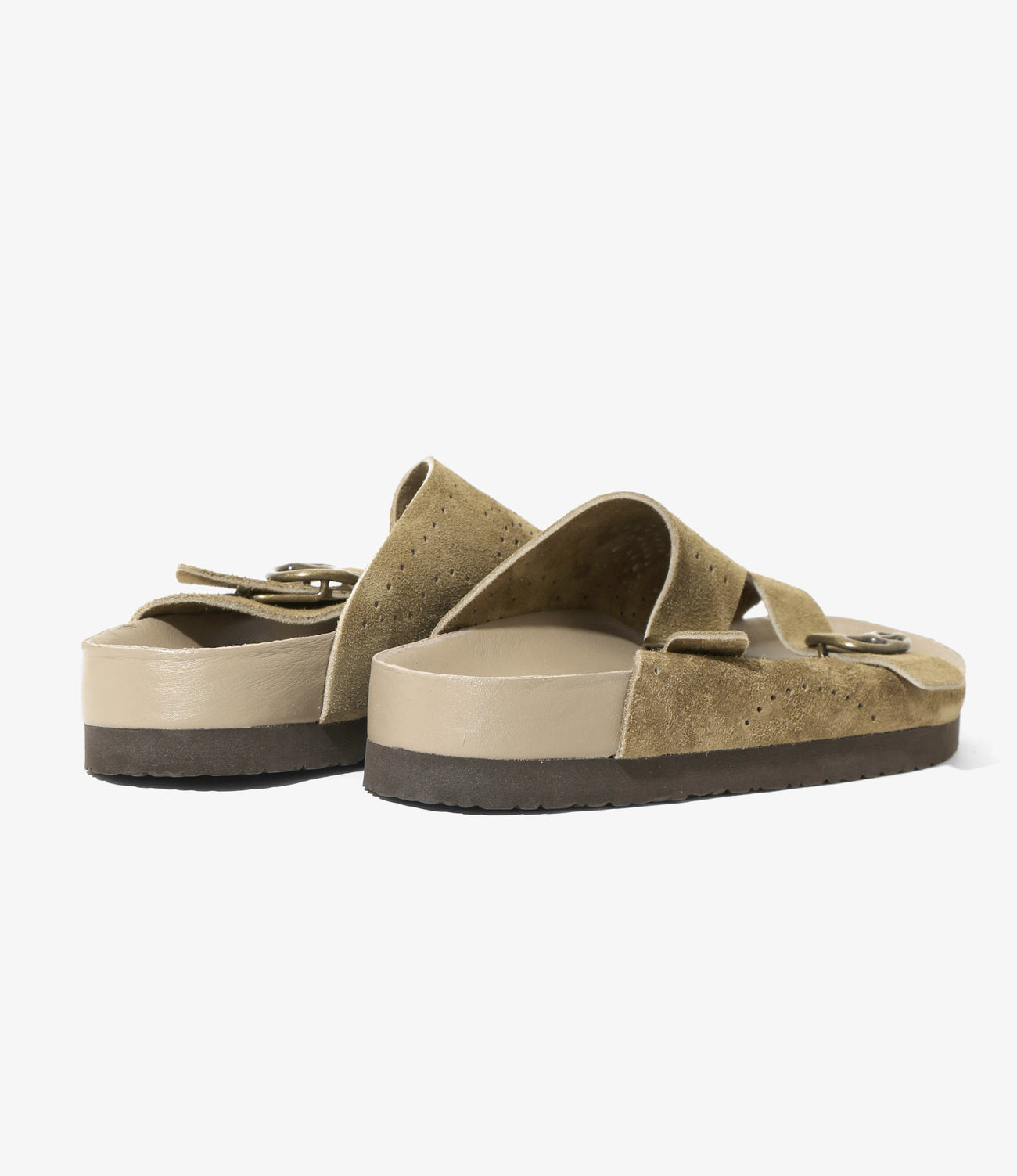 Needles Double Strap Sandal - Suede Lthr.