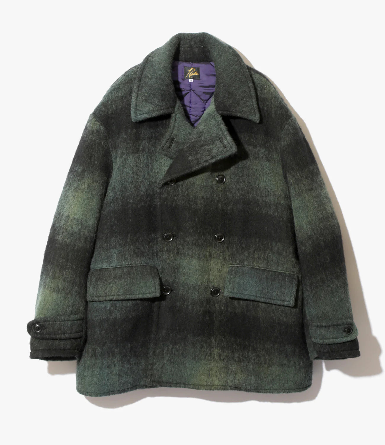 Needles Pea Coat - Shaggy Plaid