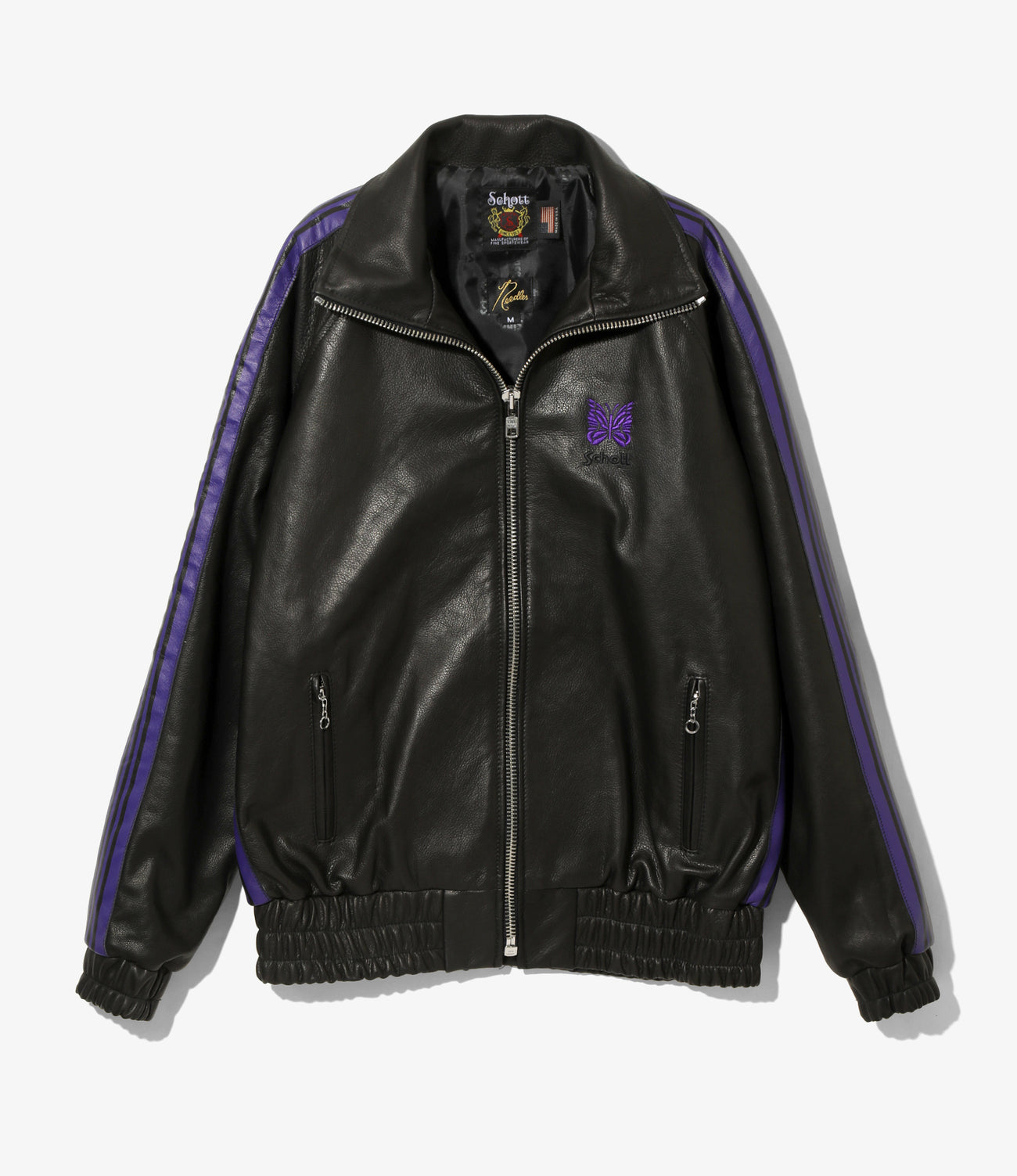 NEEDLES X Schott Track Jacket - Cowhide Leather