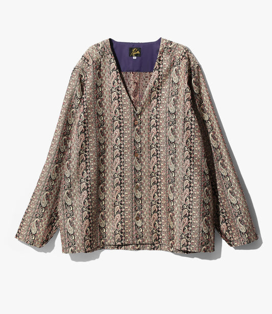 Needles V Neck Shirt - Paisley Stripe Jq.