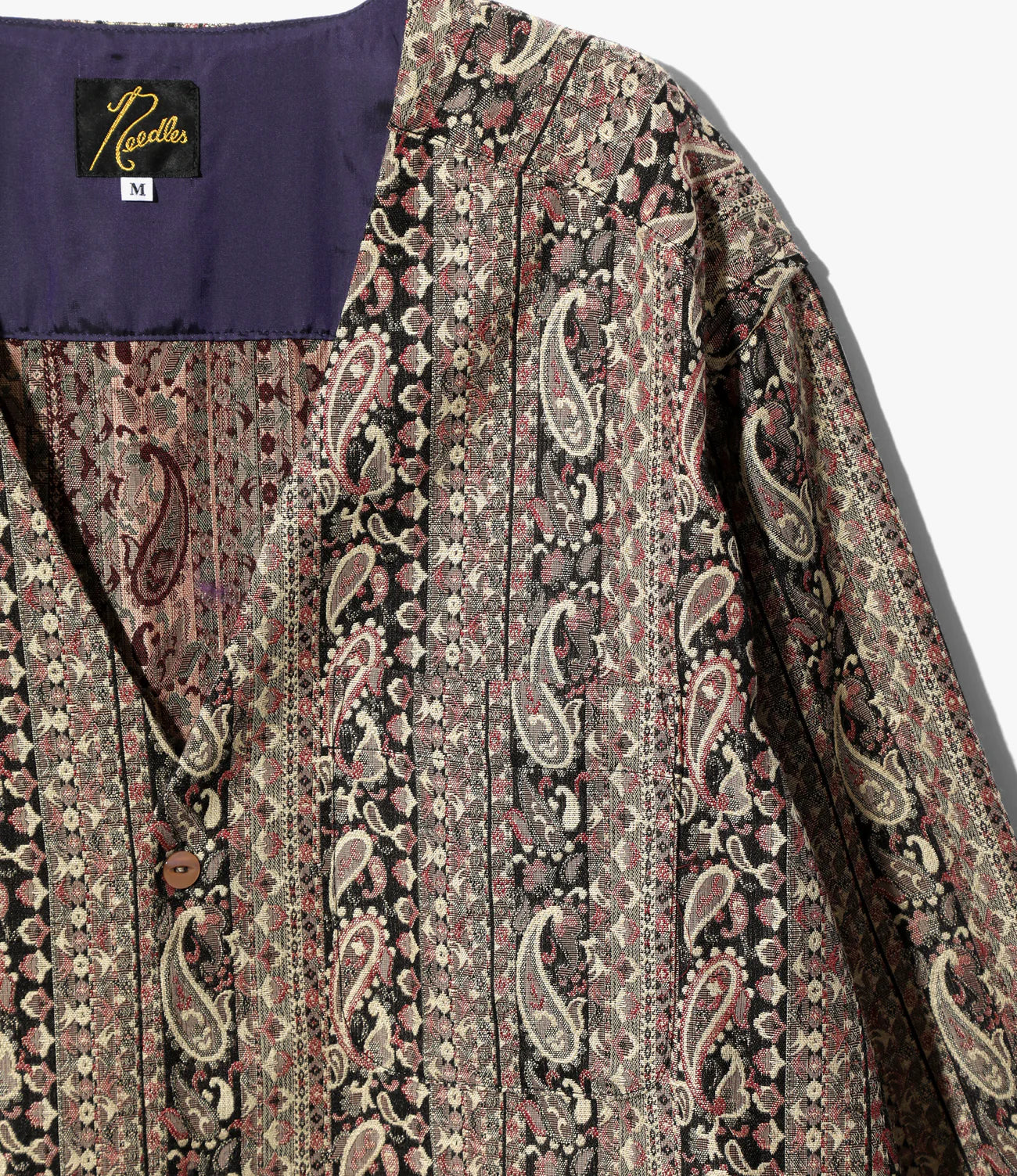 Needles V Neck Shirt - Paisley Stripe Jq.