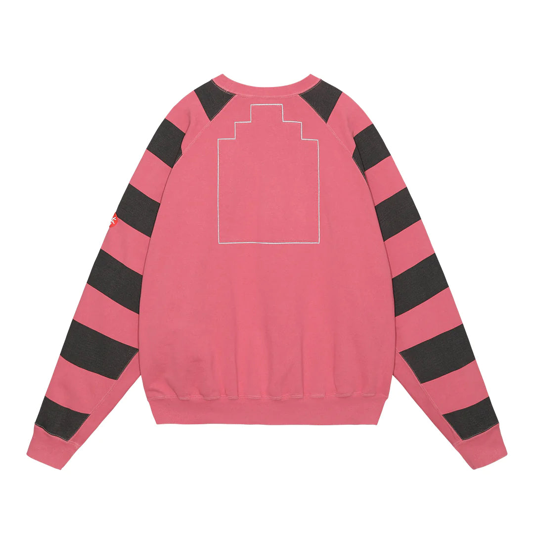 Cav Empt C.E OVERDYE STRIPE SLEEVE BIG CREW NECK