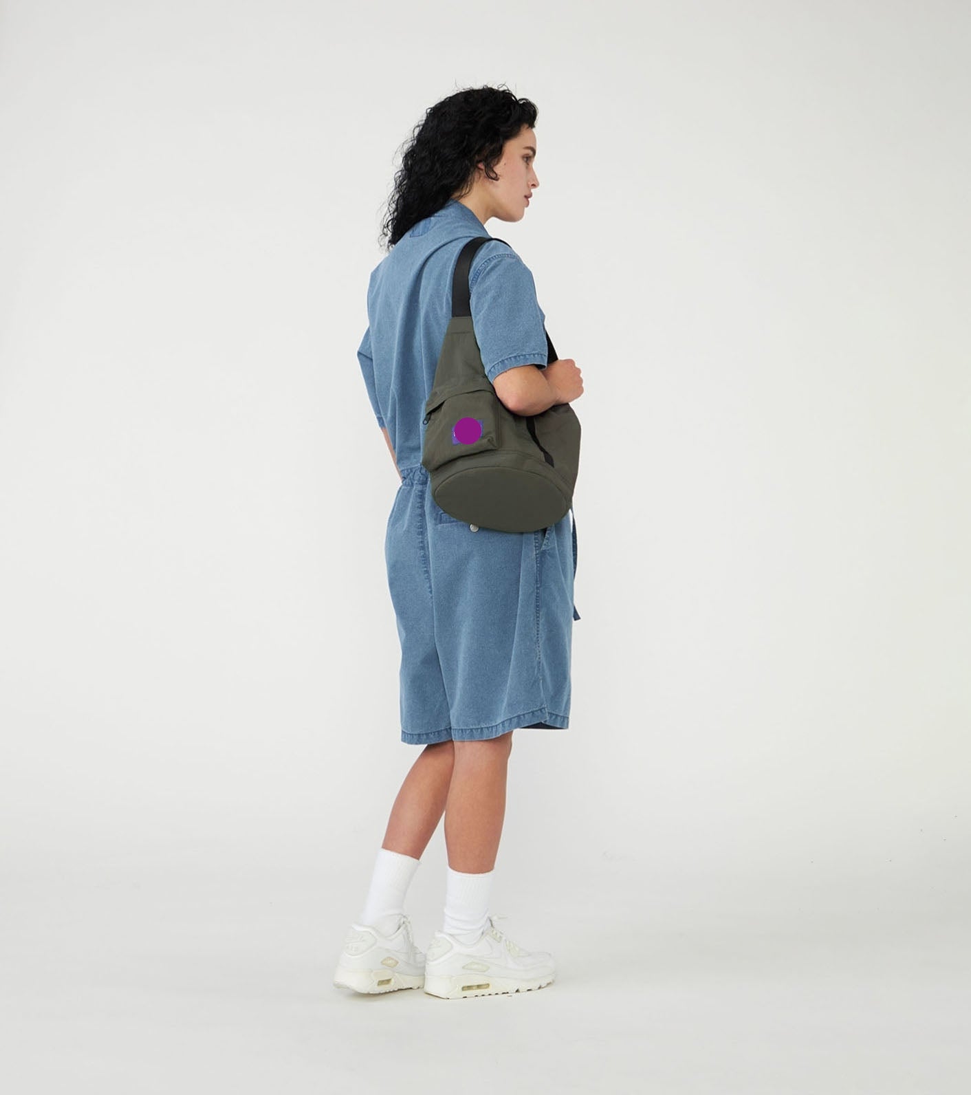 Purple Label Nylon Twill Bucket Bag S