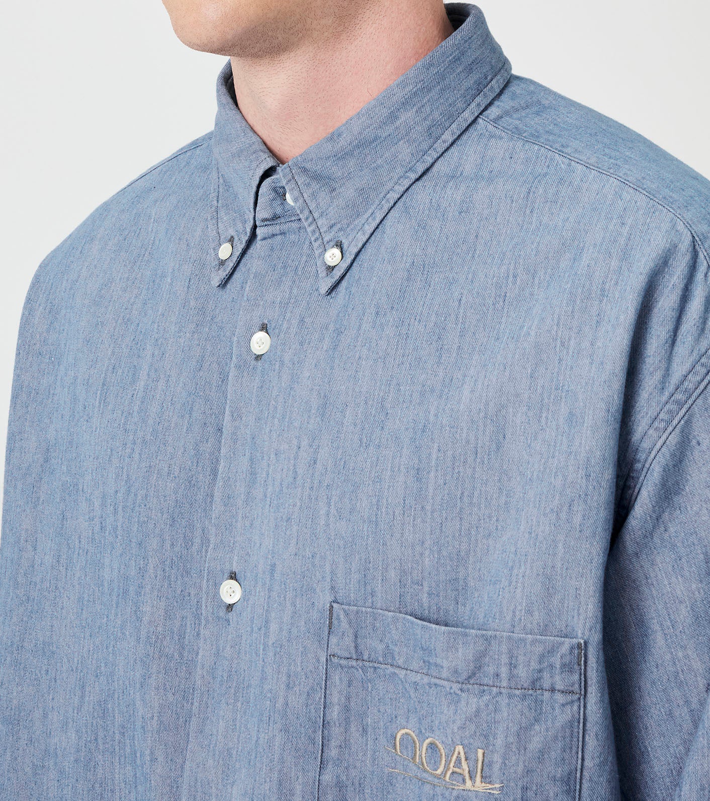 nanamica OOAL Button Down Denim Shirt