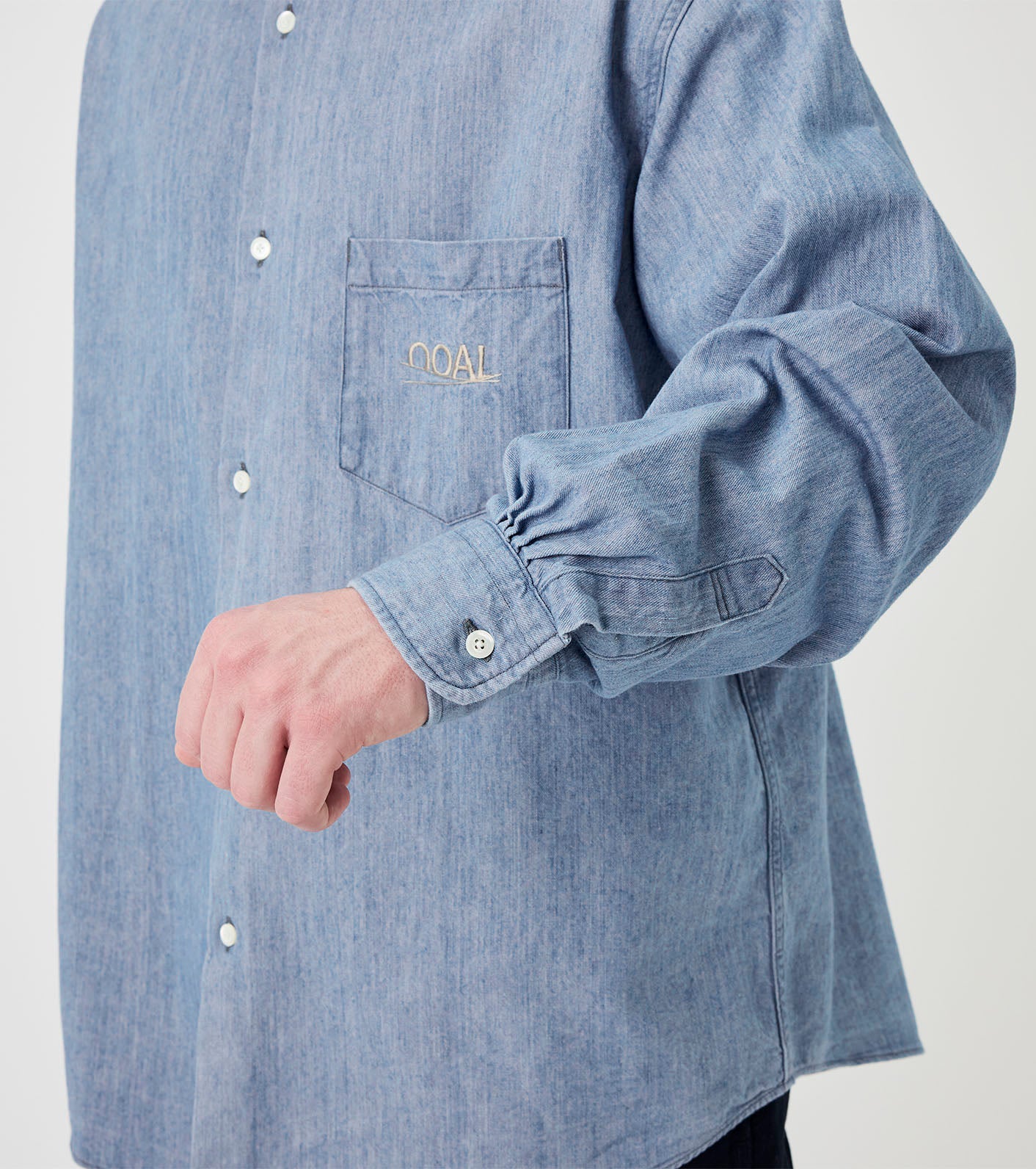 nanamica OOAL Button Down Denim Shirt
