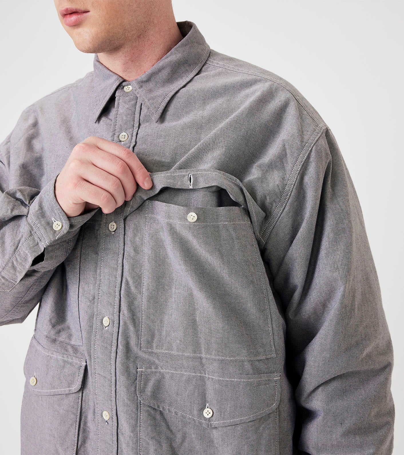 nanamica OOAL Cotton Oxford Cruiser Shirt Jacket