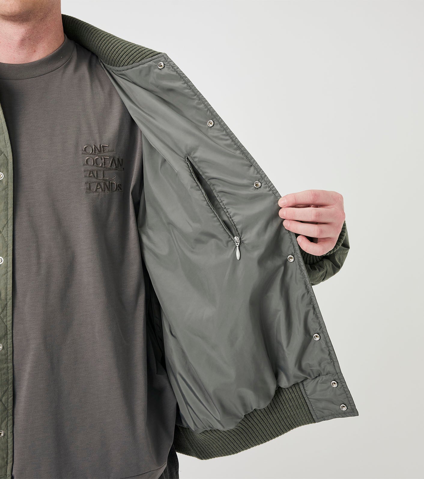 nanamica OOAL Quilting Varsity Jacket