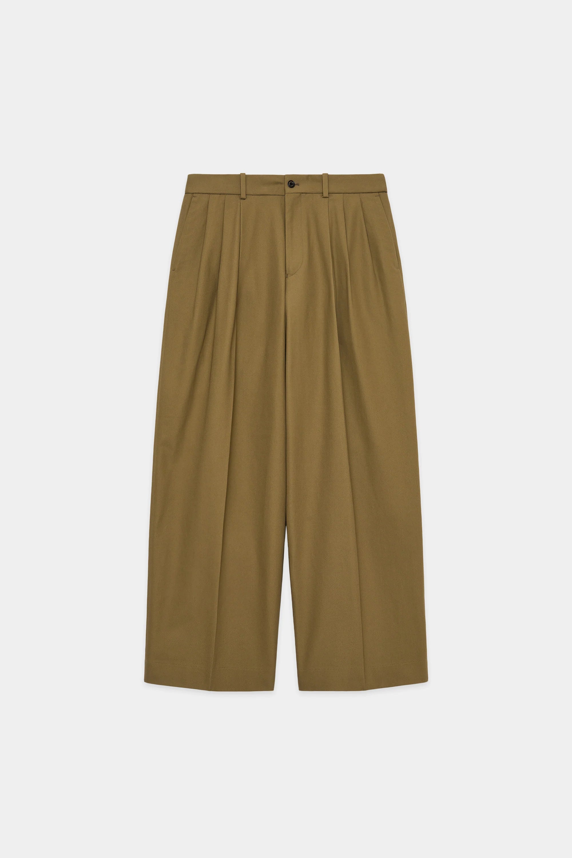 MARKAWARE ORGANIC COTTON SURVIVAL CLOTH TRIPLE PLEATED WIDE TROUSERS